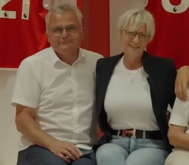 Anne Havertz with her husband Ralf Havertz